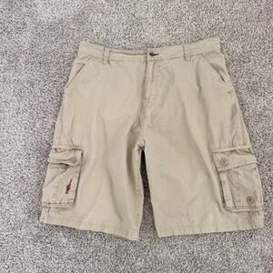 Khaki Cargo Shorts Men's 36 Red Sand Beige High Rise 11.5 Inseam Comfortable